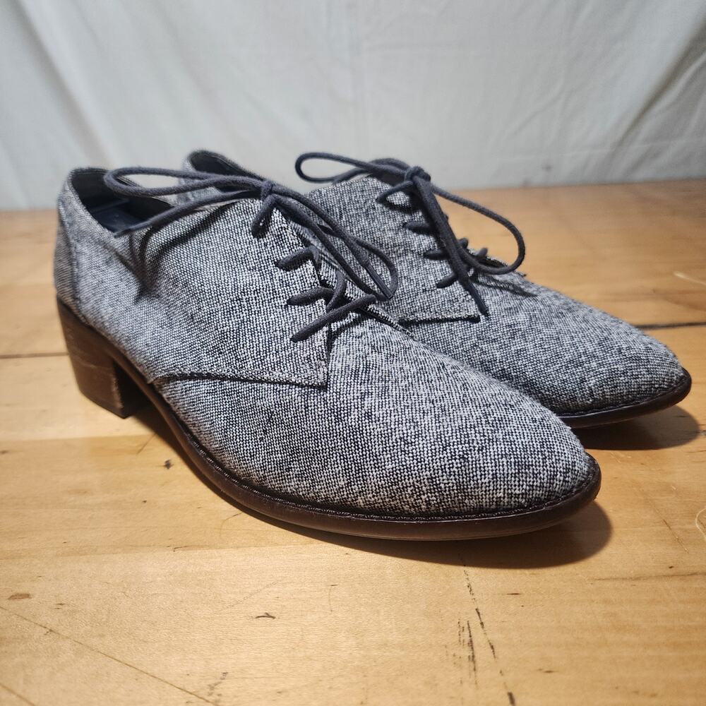 LOUISE et CIE sz 7.5 women's Black Tweed Oxford Shoes